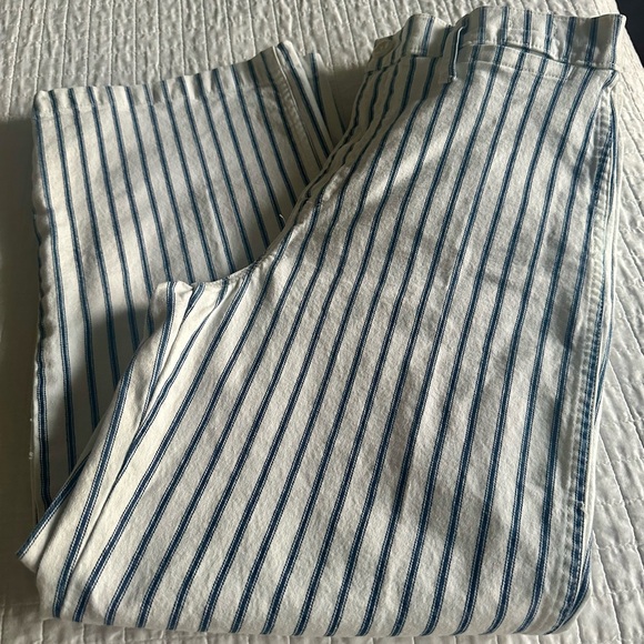 J.Crew Slim stripped wide leg jean - Picture 4 of 11